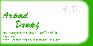 arpad dampf business card